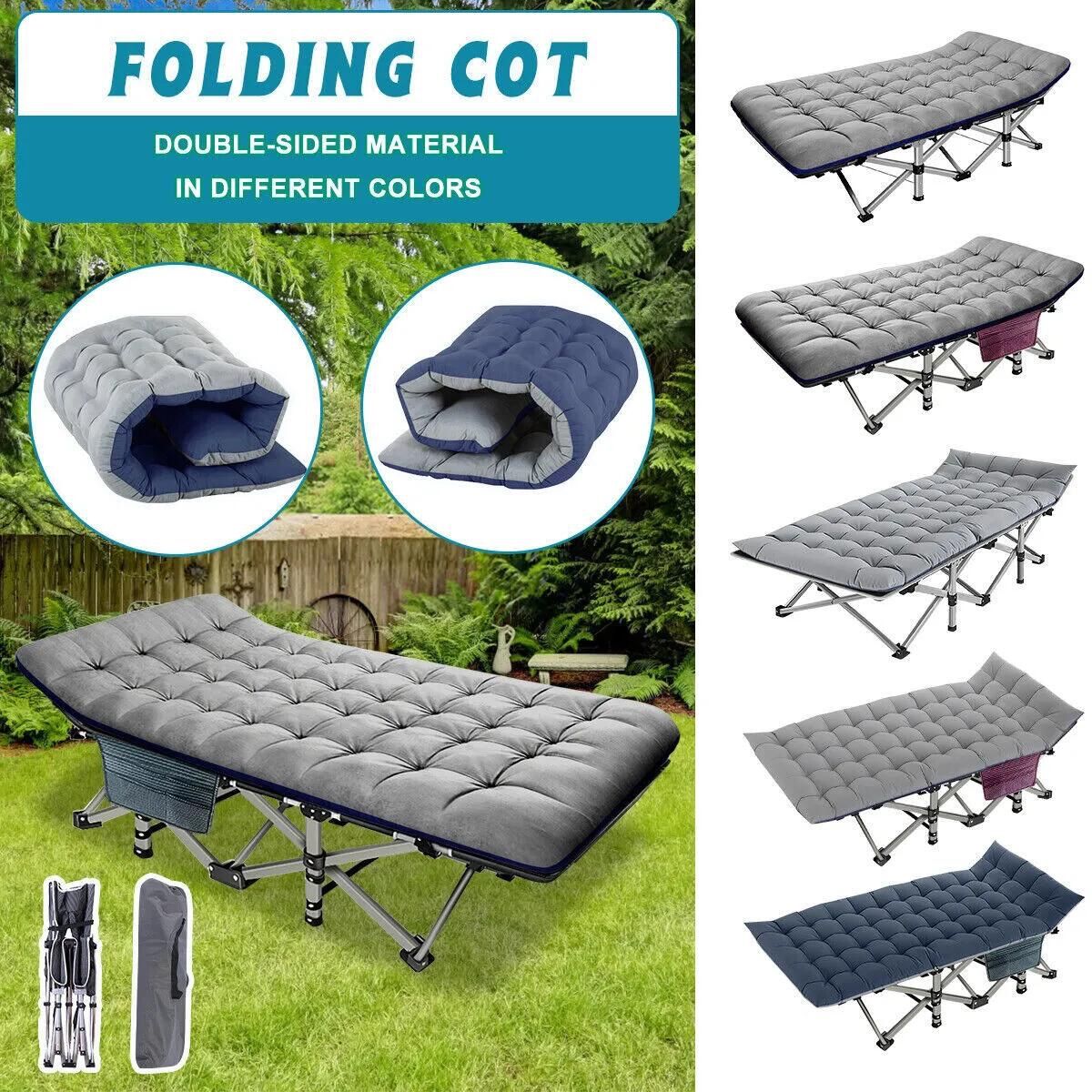 Heavy Duty Sleeping Cots with Carry Bag for Home, Office Nap and Outdoor Beach