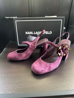 Karl Lagerfeld Paris Women’s Pierre Sling Back Pumps  Size 8.5