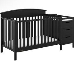 Graco Benton 4-in-1 Convertible Crib and Changer (Black)