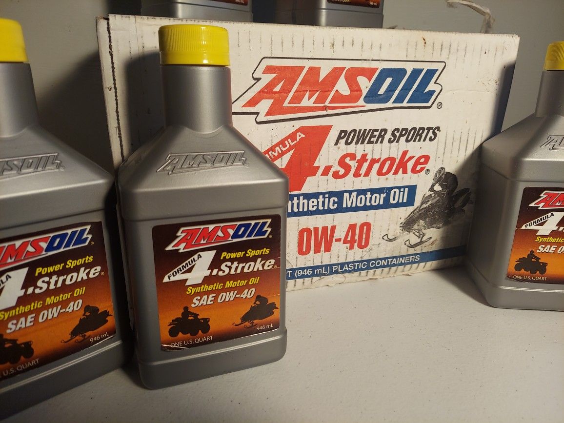 AMSOIL Formula 4-Stroke Powersports 0W-40 Synthetic Motor Oil , 21 Qts AVAIL. must buy all 21 bottles @ $5 Each ,