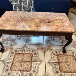 Beautiful Pink Marble Coffee Table