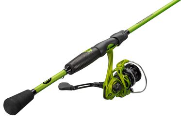 Green fishing rod