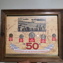 50th Anniversary Normandy Invasion Framed Coin Set