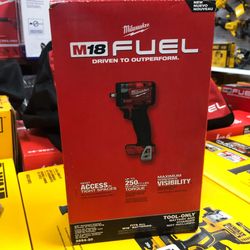 Milwaukee New 3/8” Compact Impact Wrench Fuel M18