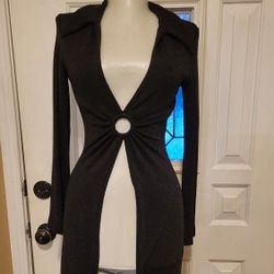 VINTAGE JUNIORS  LONG STRETCH CARDIGAN 