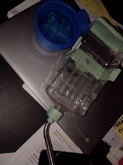 Pet Water Bottle with Holder &  Bowl