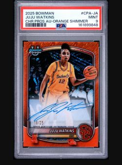 2025 BOWMAN CHROME PROSPECT AUTOGRAPHS #CPA-JA JUJU WATKINS CHR PROS AU-ORANGE SHIMMER