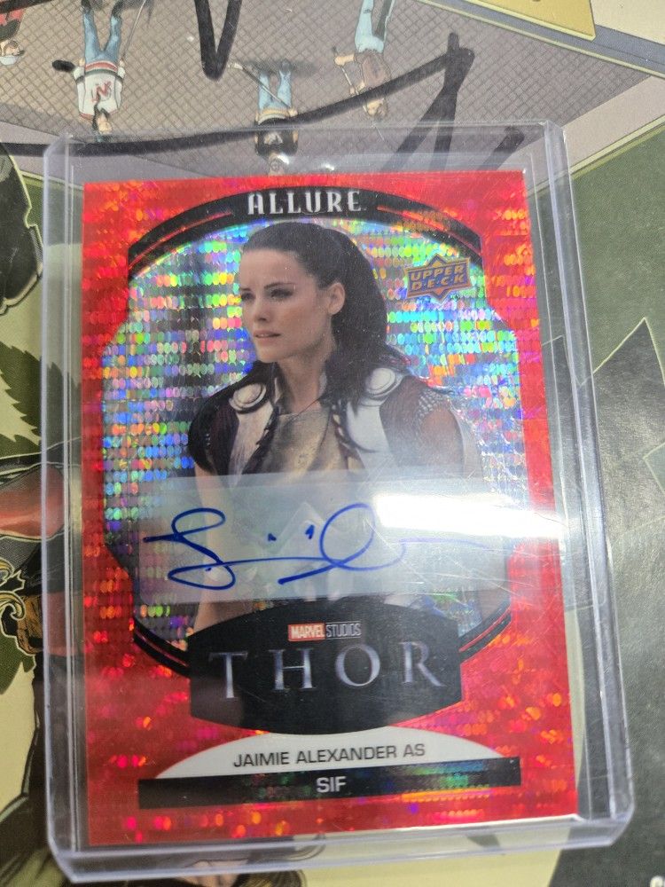 JAIMIE ALEXANDER Thor SIF #8 RED AUTO