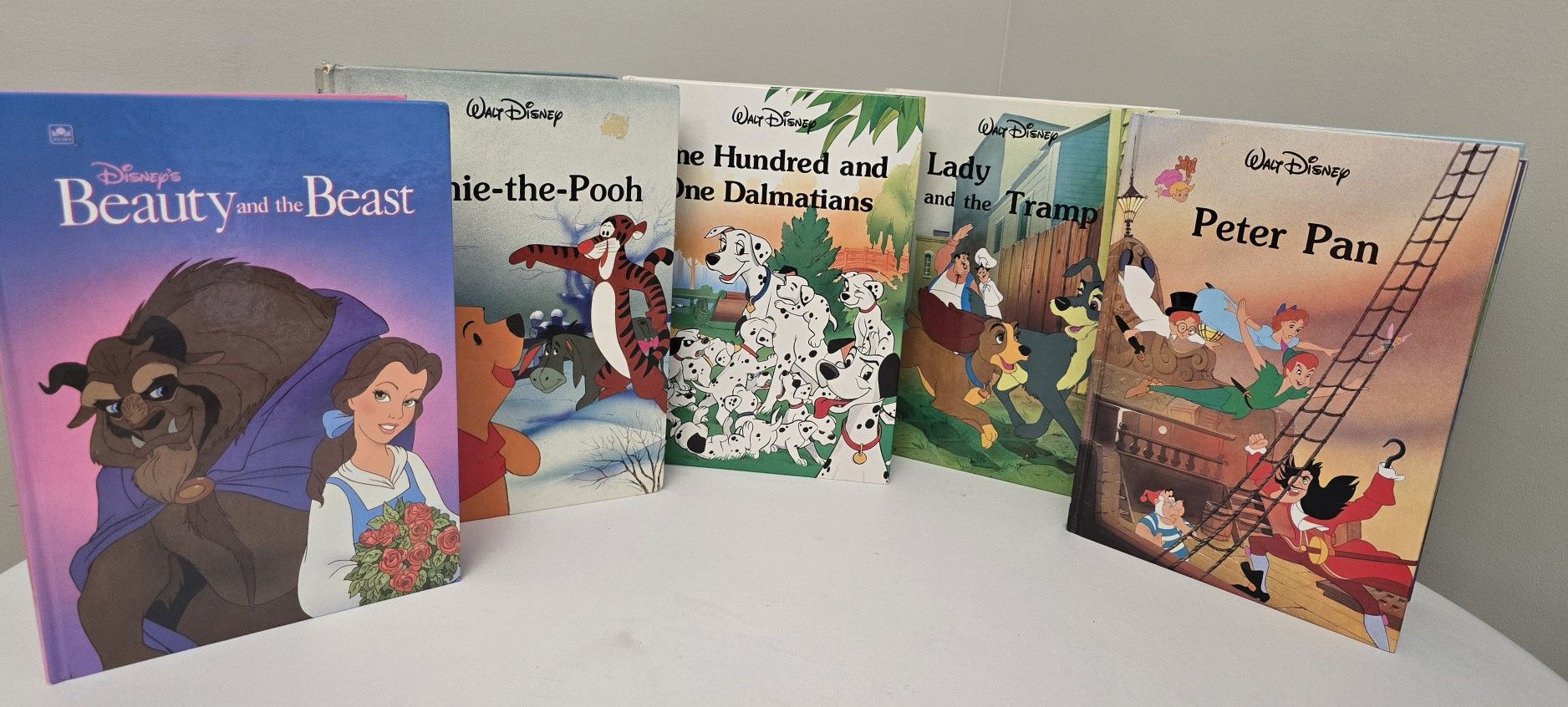 Lot of 5 Walt Disney Gallery Books Hardcover & Beauty & The Beast Pooh Peter Pan