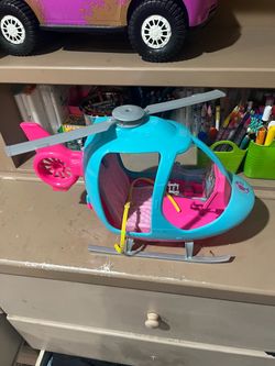 Barbie Toy Helicopter Pink and Teal