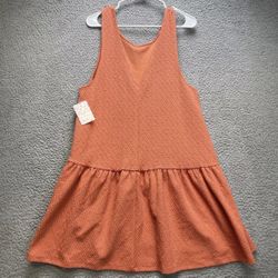 Free People Blouse Top Womens Medium Orange Perpetual Sunset