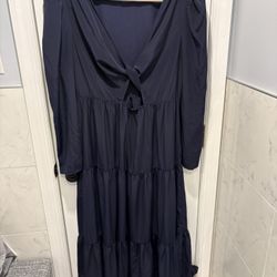 Navy Blue Long Dress
