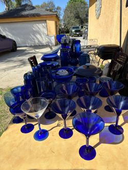 blue dish set