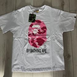 BAPE PINK BIG HEAD TEE BRAND NEW