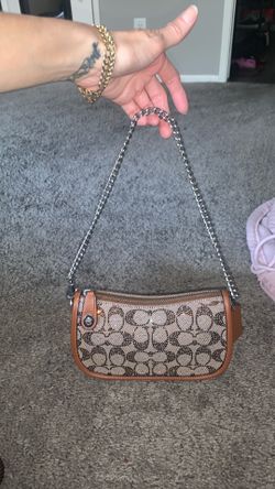 Coach swinger 20 crystal signature jacquard purse