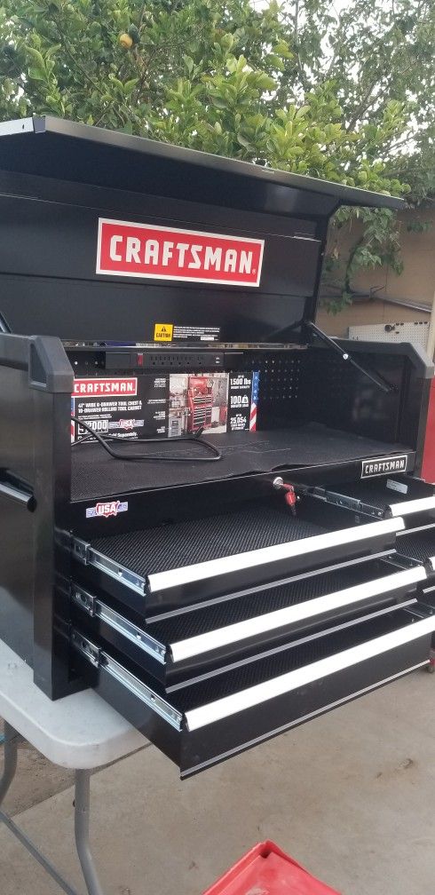 Craftsman Top Chest Tool Box Like New 6 Drawer Key Yes Small Damage In The ( R ) Side