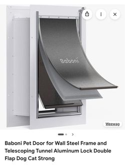 Baboni Pet Door for Wall Double Flap