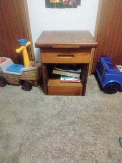 Small Wooden Bedside Drawer 