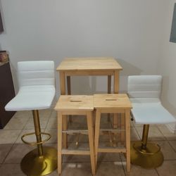 High-top table and Bar stools