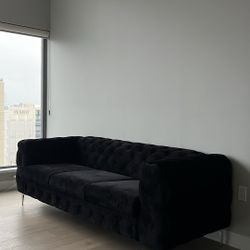 Black Velvet Couch For Sale $300