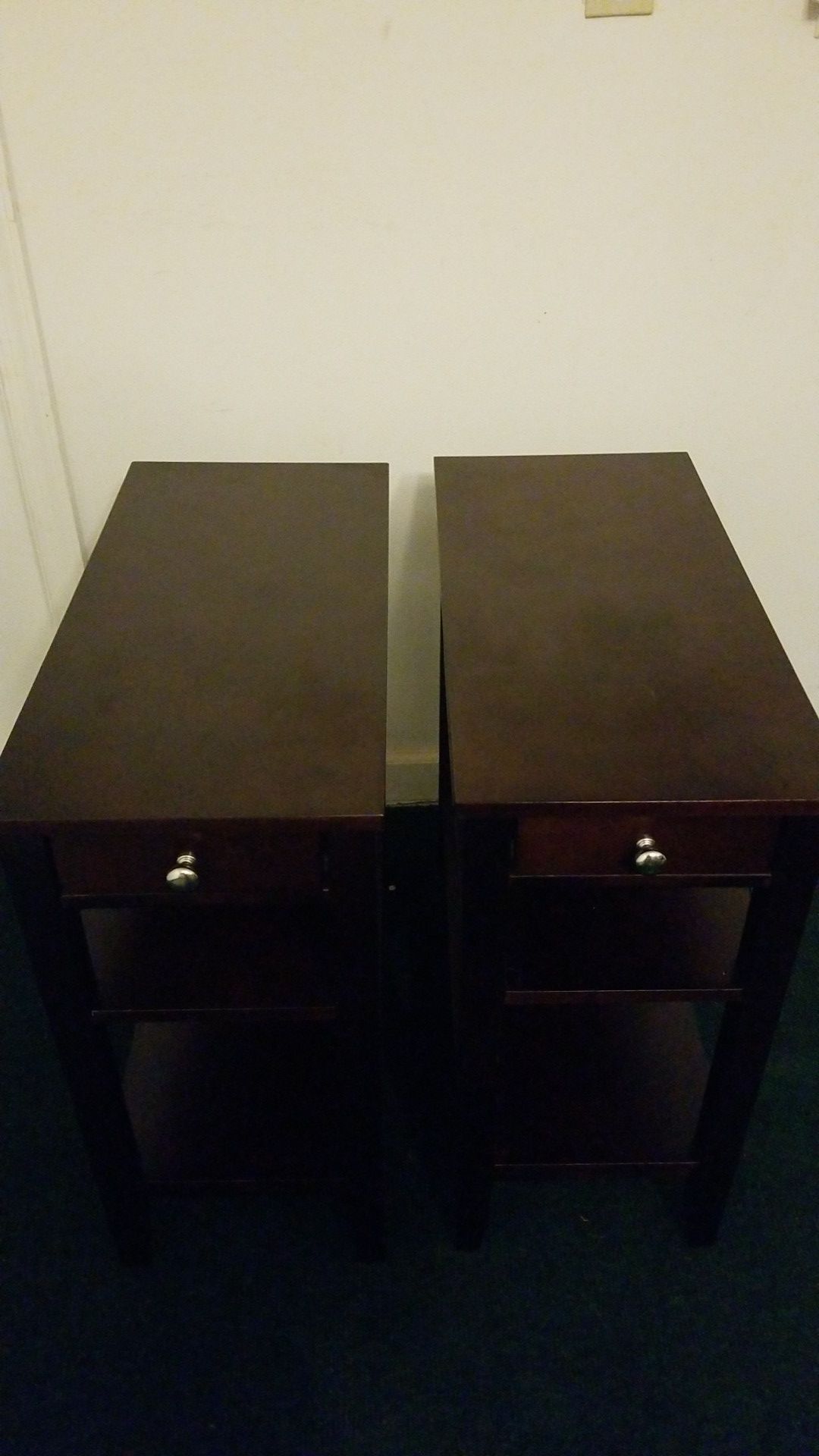 3-Tier End Table With Drawer (2 End Tables)