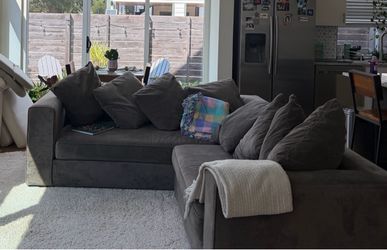 West Elm Walton Gray Sectional Sofa