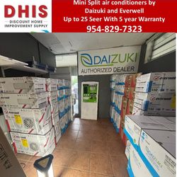 Mini Split Air Conditioners By Daizuki and Everwell Available with Heat Pump Up to 25 Seer