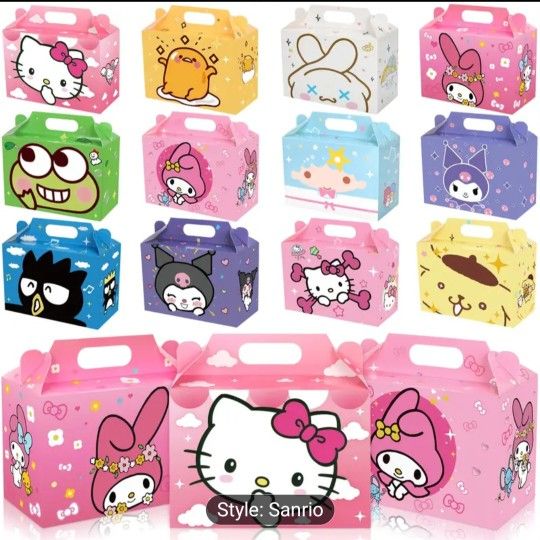 Hello Kitty Treat Boxes 12 Piece Party Supplies
