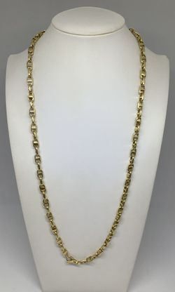 18kt Yellow Gold Anchor Mariner Chain. COME TO OUT STORE, GOLD WATCHES PURSES AND MORE