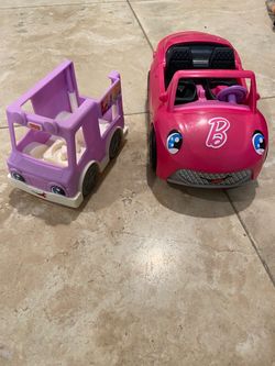 Barbie Car and little people Toy Vehicle Set