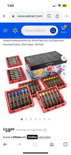 Arteza 60 Colors Acrylic Paint