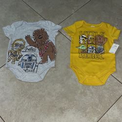 Baby Boy’s / Girl’s Star Wars Onesies, Size 3-6 Months 