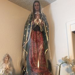 Virgencita De Guadalupe Grande 55” SALE Pulgadas Con Resplandor 
