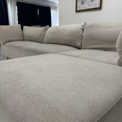 LARGE beige Sectional Sofa!! MUST GO 