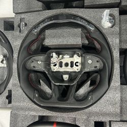 Dodge LED Carbon Fiber Steering Wheel (2014-2023)