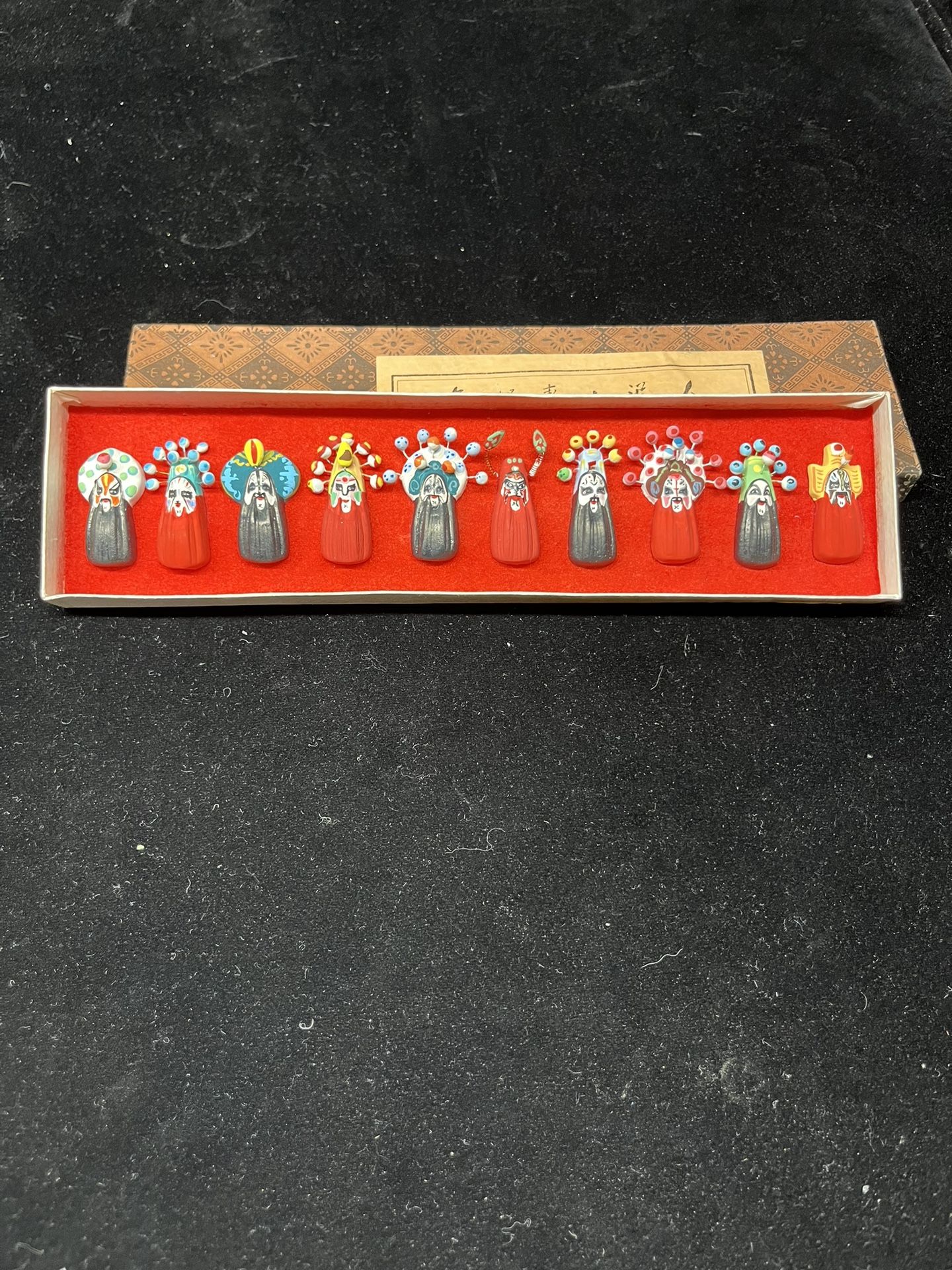 Chinese Opera Painted Mask Face Clay Wuxi Huishan Clay Figurines Ceramic Art