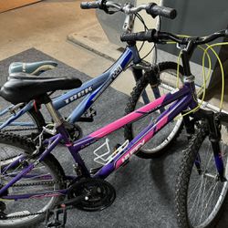 Two Outdoor Kids / Girls Bicycles 