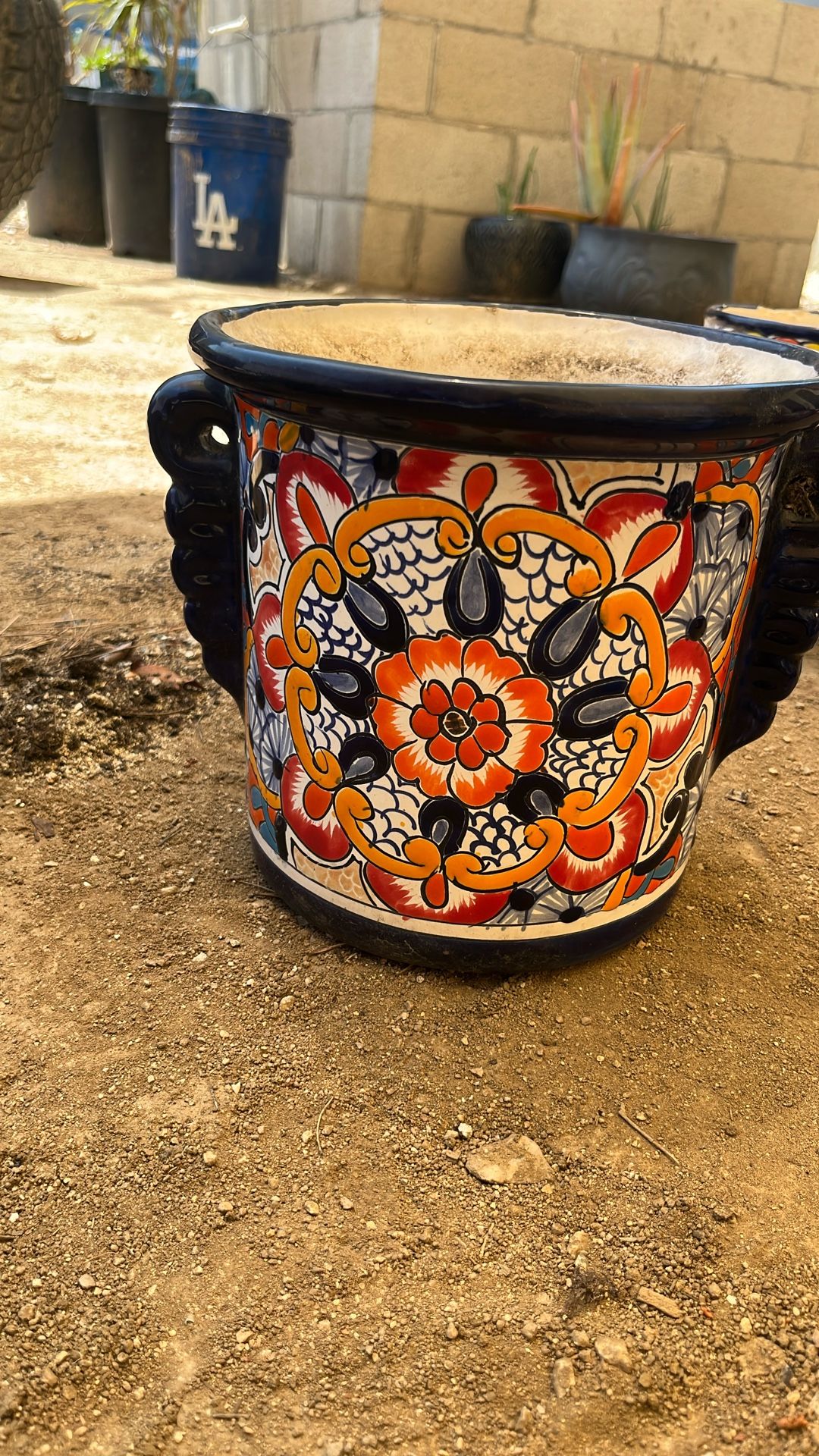 8â Talavera-Style Ceramic Pot â Hand-Painted Mexican Planter