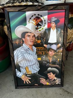 poster with wooden frame