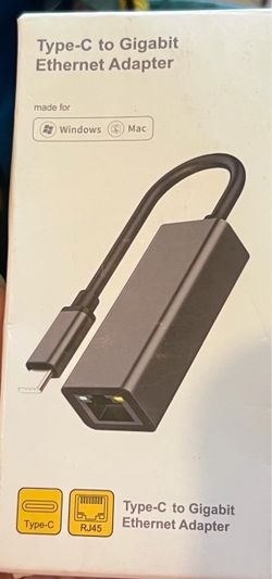 USB C to Gigabit Ethernet Adapter - Type C Wired Network to RJ45 LAN Converter Adapter Compatible for MacBook Pro, MacBook Air Ipad Pro Dell XPS