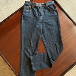 Dark Blue Gloria Vanderbilt Women's High waisted Straight-Leg Jeans size 10