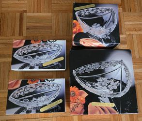 Crystal Serving Bowls Set