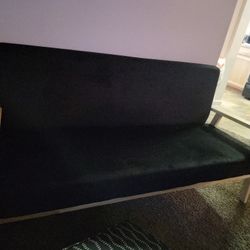 Green Velvet Wooden Sofa 