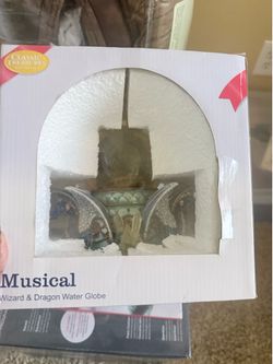 Musical Wizard & Dragon Water Globe