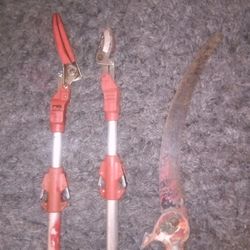 TELESCOPIC FRUIT/ HEDGE POLE CUTTERS/ TRIMMERS/ GRABBERS

