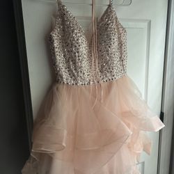 Beaded Short Prom Dresses for Women W/Tulle 