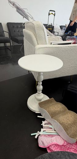 white side table