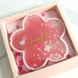 STARBUCKS SAKURA / CHERRY BLOSSOM GLITTER COASTER