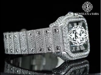 Luxury gold lced out diamond watch