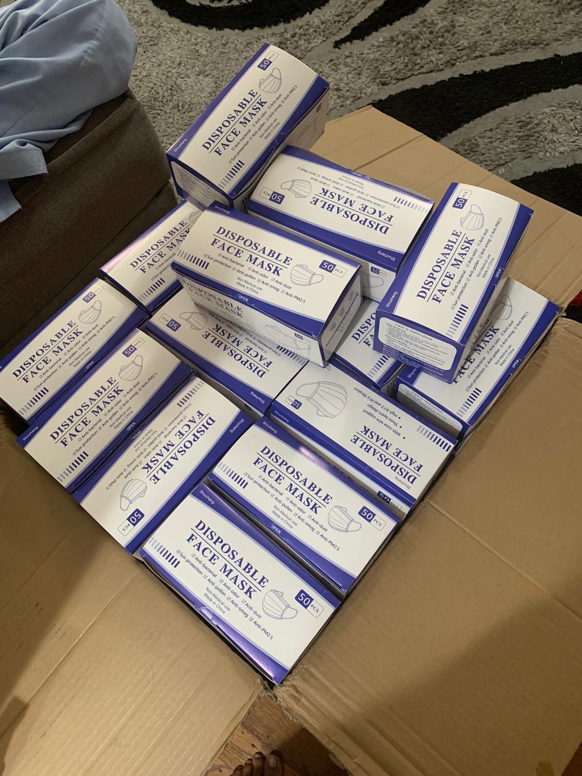 Brand New 50 piece face mask in boxes: :